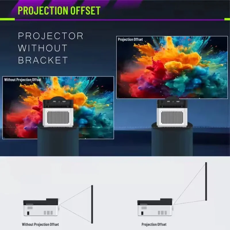 2025 New HY450 Smart Portable Projector 1080P LED Android 11Dual WiFi6 700ANSI Max  Video Mini