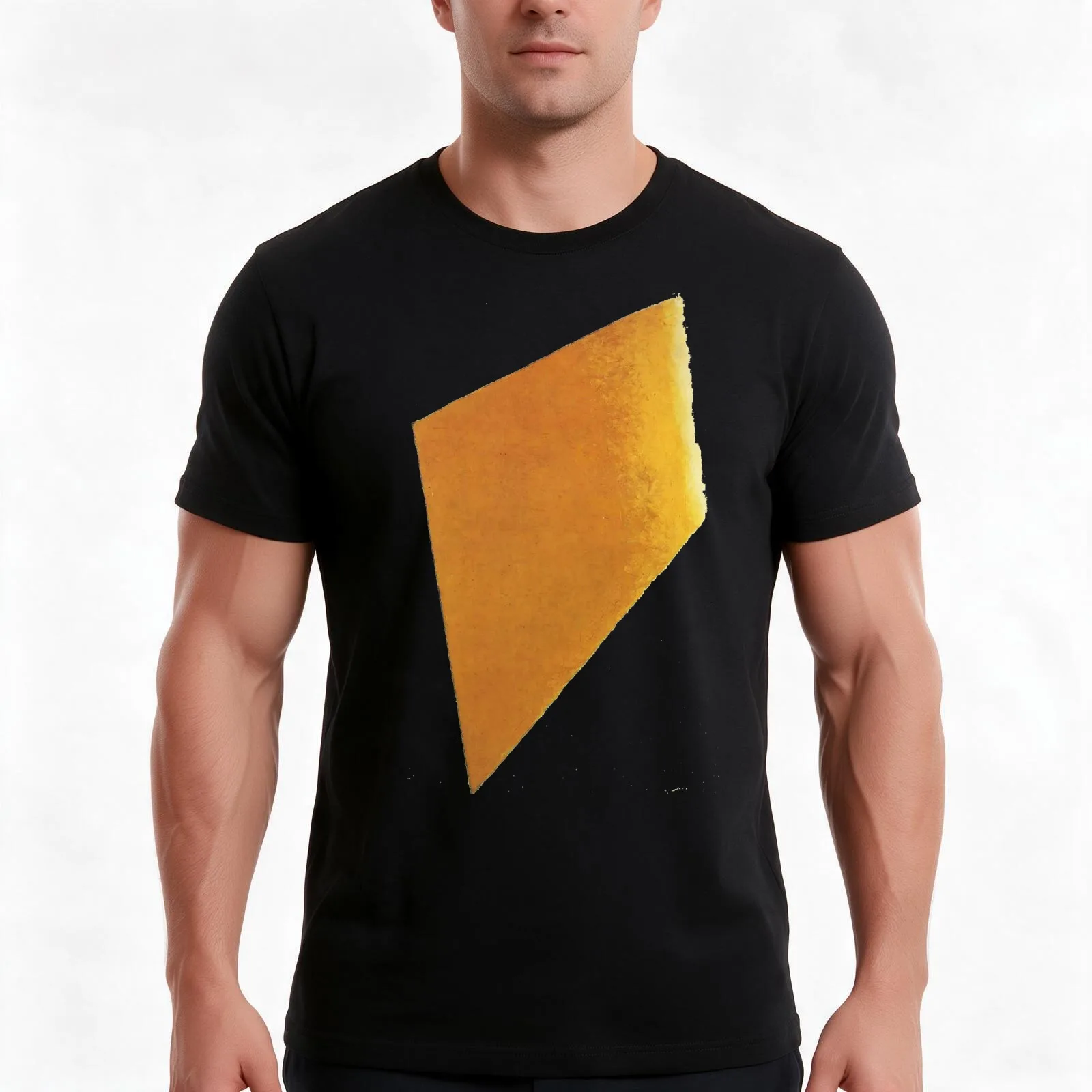 HD - Yellow rectangle on a white background by Kazimir Severinovich Malevich 1918 High Definition T-Shirt Unisex Men Women