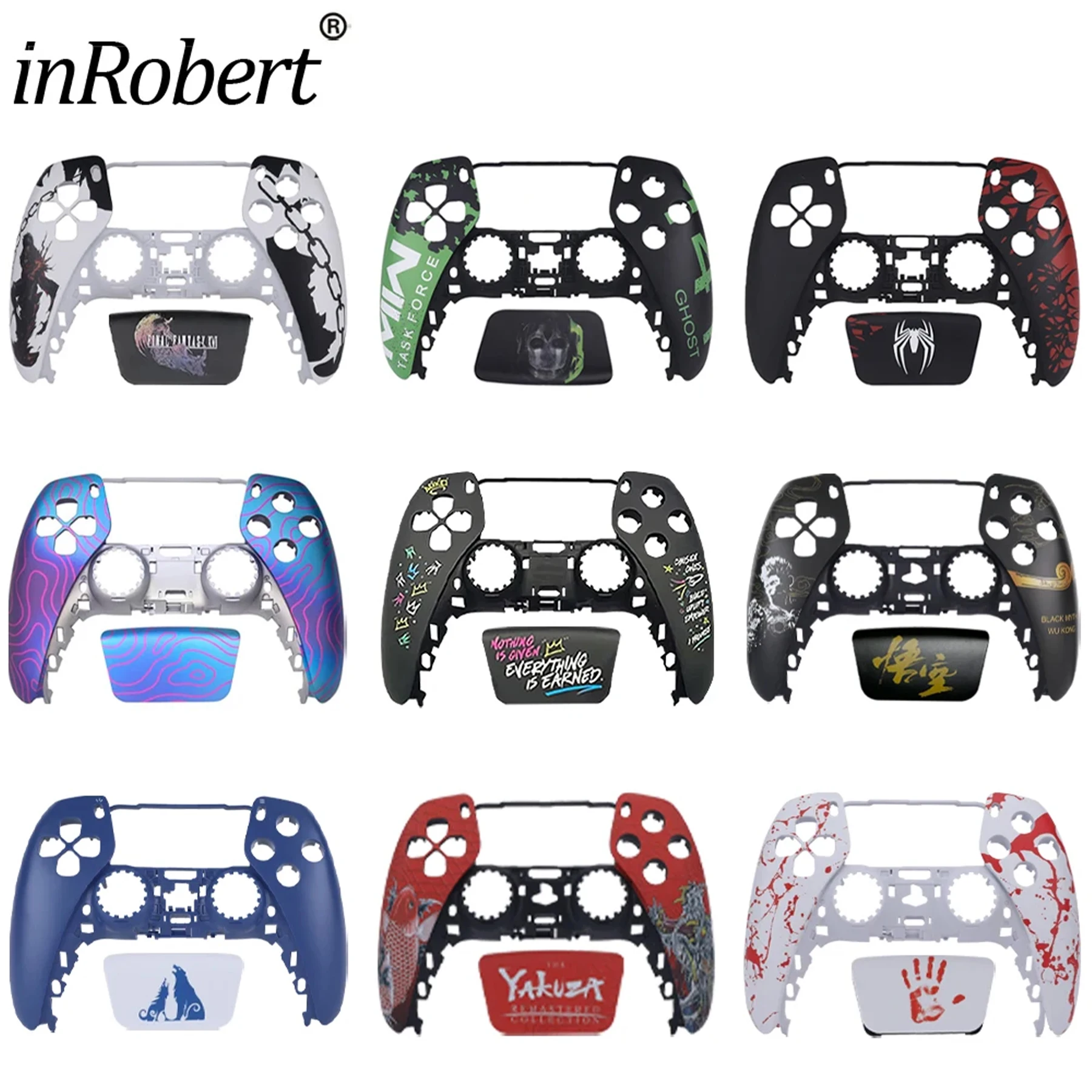 for PS5 Controller Limited Spider / Call of Duty Shell Touchpad Gamepad Cover Replacement Front Case for BDM-010/020/030/040/050