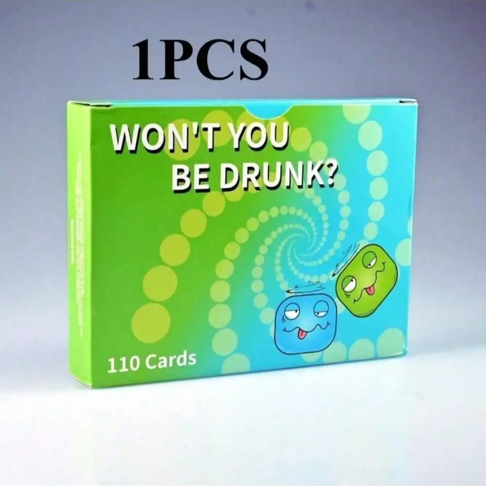 

Adult fun drinking game card, portable party not drunk card, fantasy green spiral design 110 paper accessories suitable for social gathering bars, game night suitable for over 18 years old