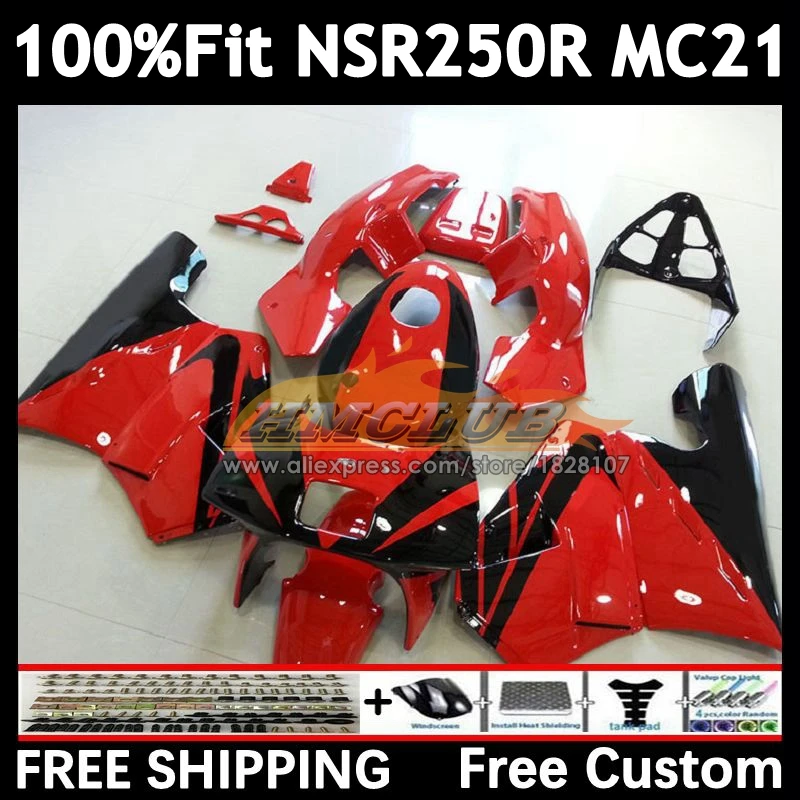 Injection For HONDA NSR 250 MC21 PGM3 NSR250R 90 91 92 93 94No.20 NSR250 R RR NSR 250R 1990 1991 red black 1992 1993 Fairing