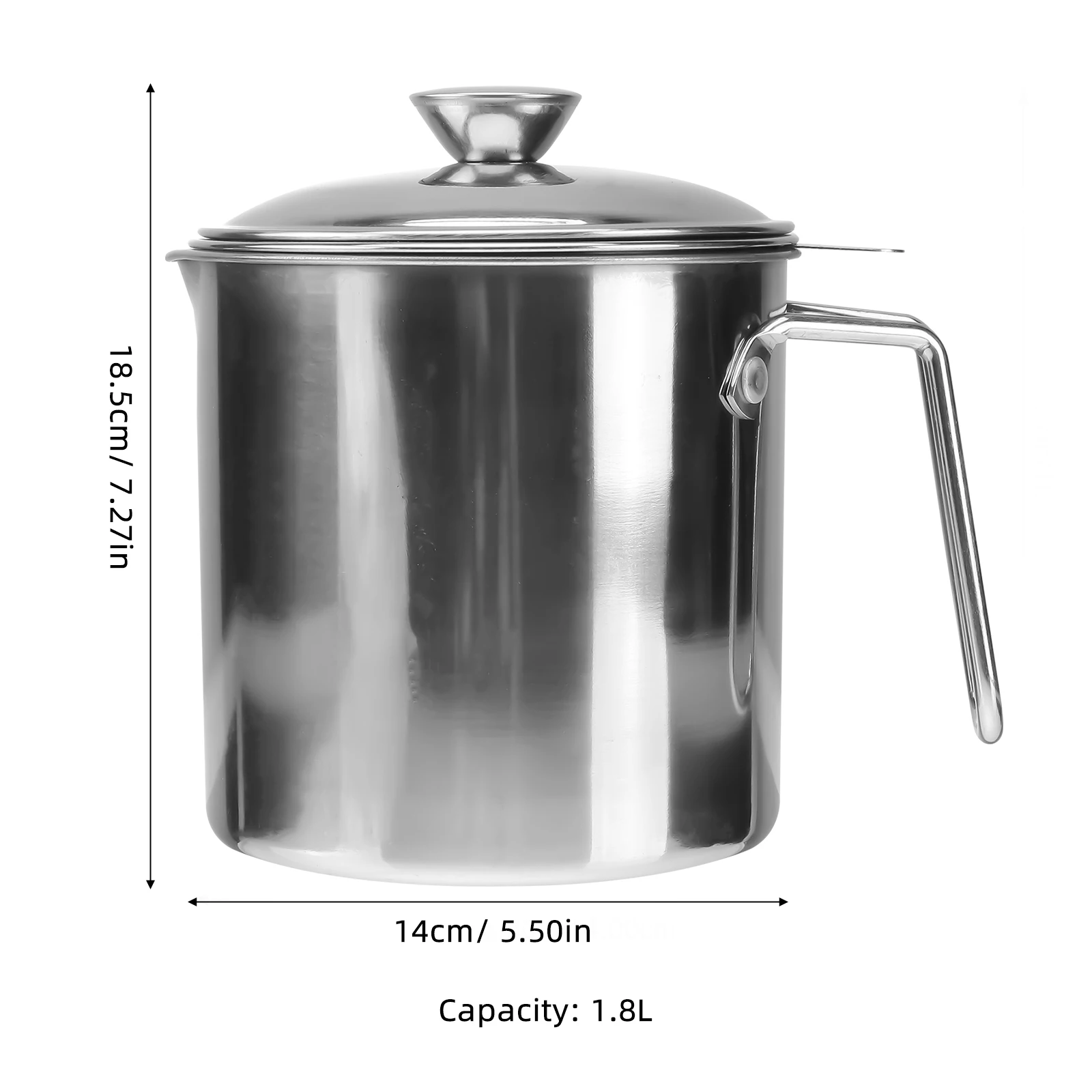 

Stainless Steel Pot s Strainer Kitchen Oil Storage Oil Filter Cup Tool Rust Proof Container Storage Cup