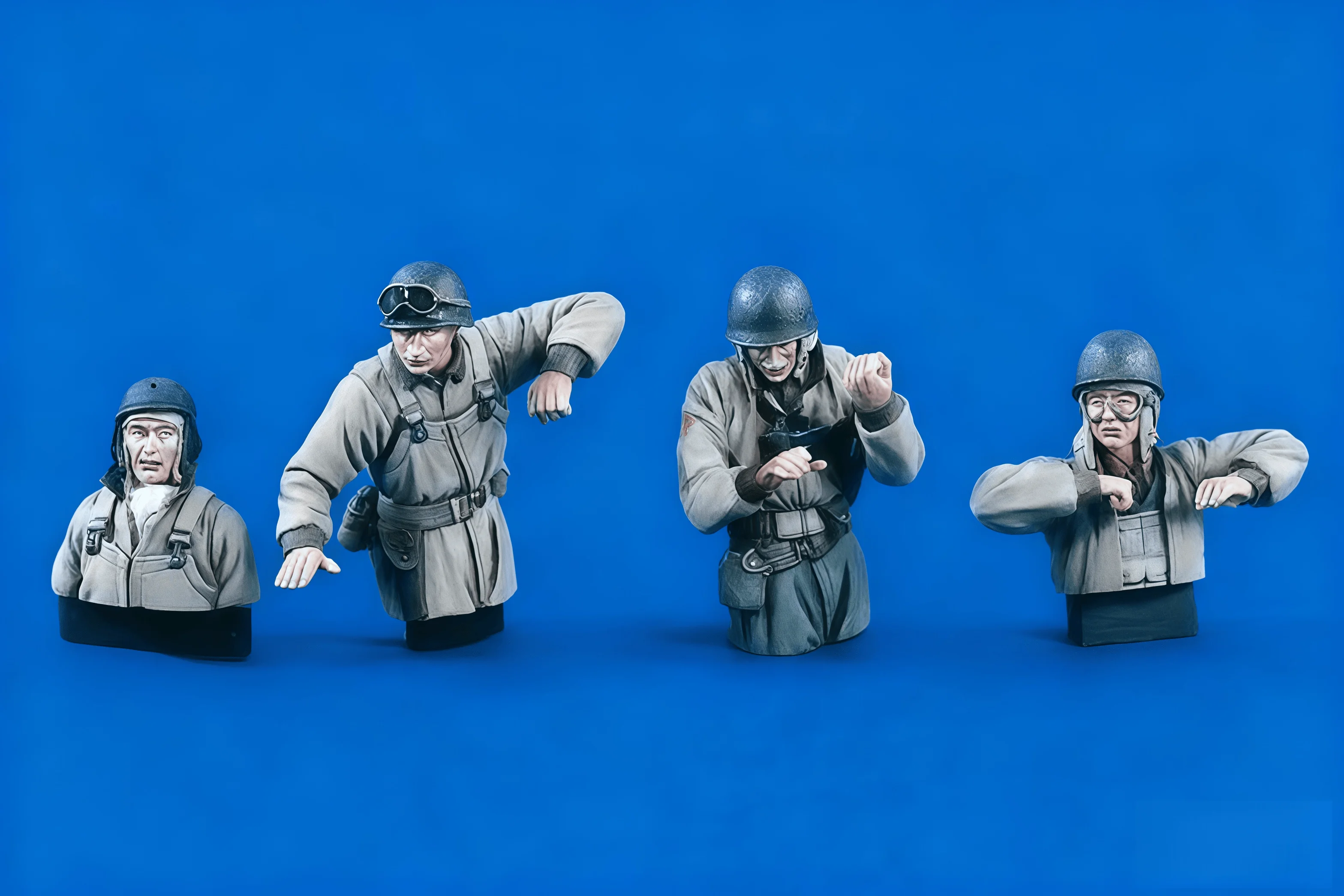 

Комплект для сборки модели из литой смолы 1/35, группа члена танков из смолы, неокрашенный