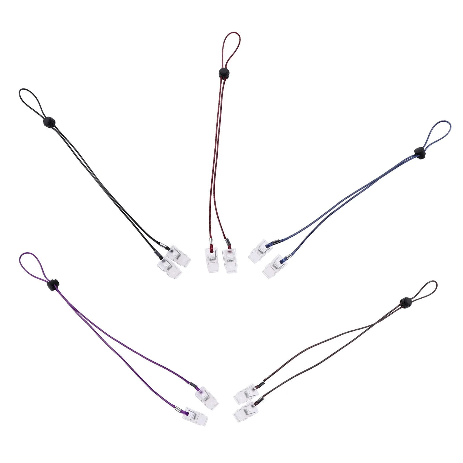 

5Pcs Napkin Clips Durable Lightweight Portable Strong Texture Home Dining Hall Drawing Polyester Chains