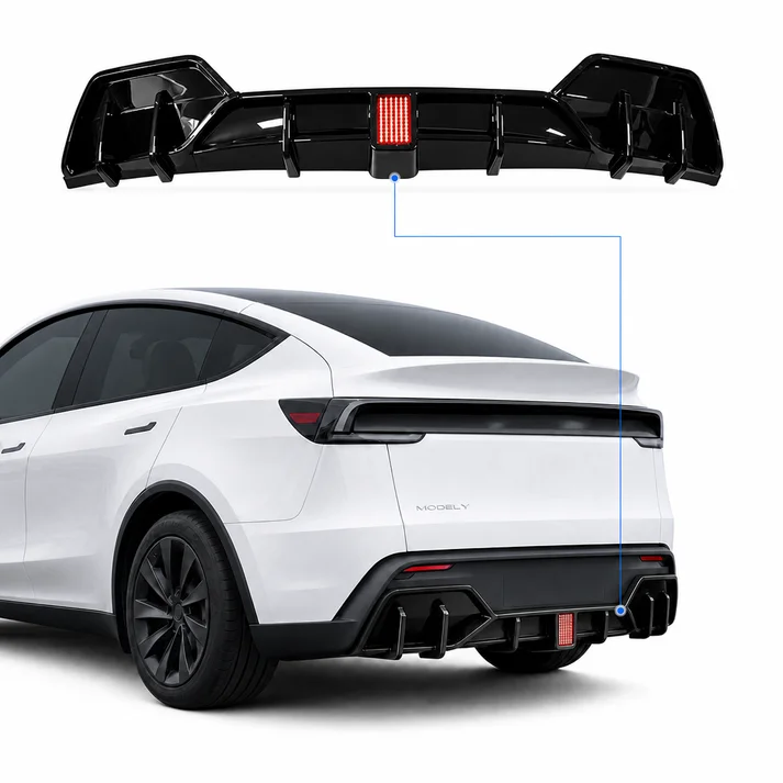Sos Light Strobe - สำหรับ Tesla Model Y Juniper สปอยเลอร์ลิปกันชนหลัง