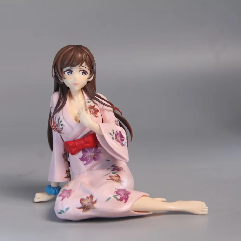 

Anime Character Beautiful Girl Statue, Yukata Mizuhara Chizuru Cute Doll Model Car Desktop Statue Ornament