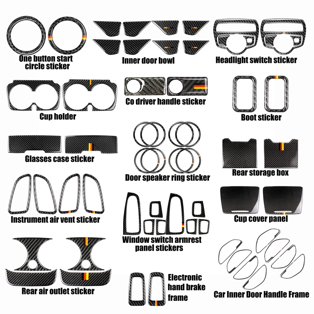 

Отделка салона автомобиля из углеродного волокна, защитные наклейки для салона автомобиля Mercedes C, модель, индивидуальные компоненты, аксессуары