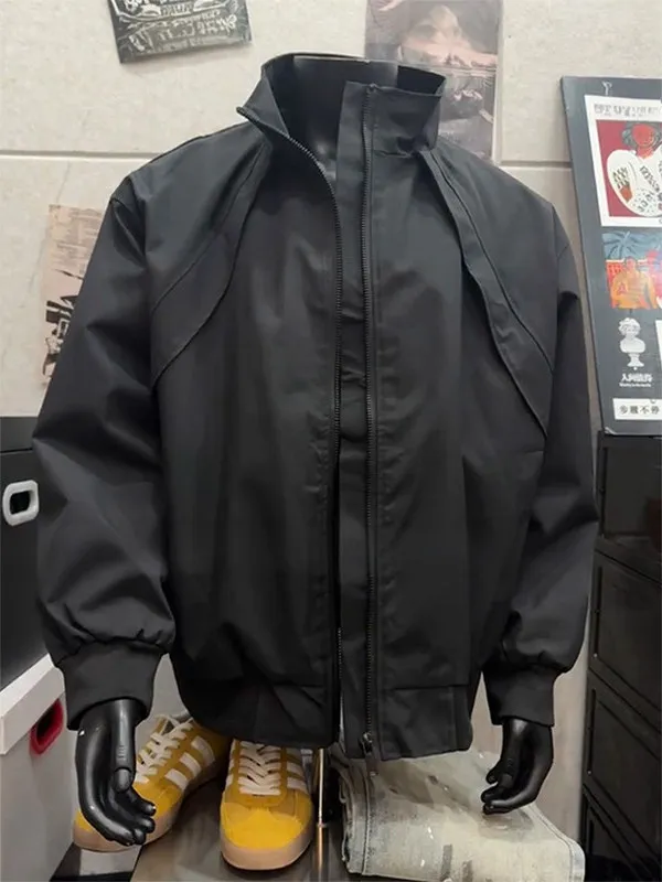 

Мужская весенняя куртка-жилет в стиле пэчворк American Sle Cleanfit с воротником-стойкой и короткими рукавами, в стиле рабочей одежды