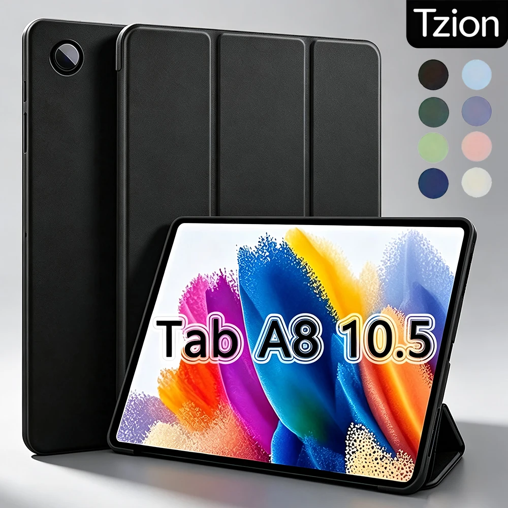 For Samsung Galaxy Tab A8 10.5 2021 SM-X200 SM-X205 SM-X207 X200 X205 X207 Flip Stand Cover Soft Silicone Back Tablet Case