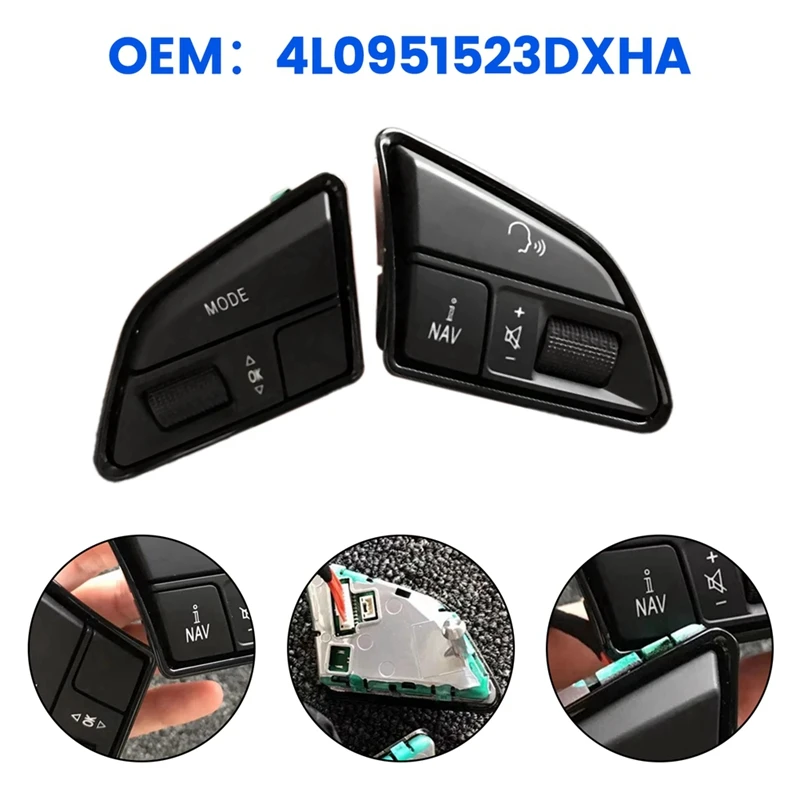 

4L0951523D New Car Steering Wheel Multi Function Control Buttons Switch STD For A4 A5 Q5 Q7 S4 S5 RS4 4L0951523DXHA Parts