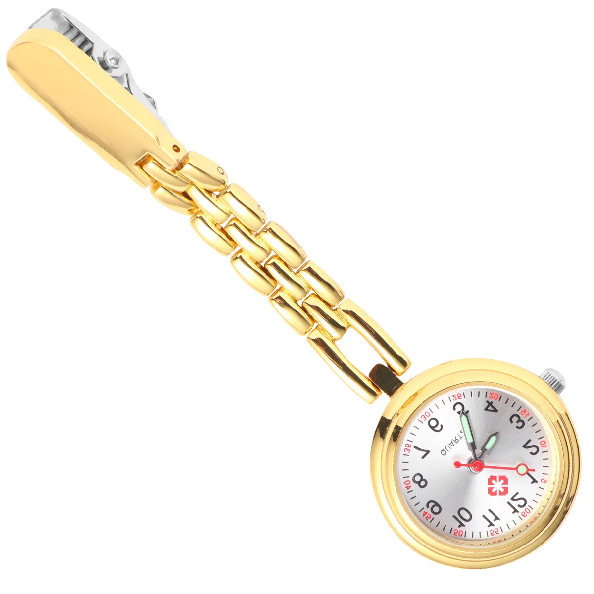 

Fashion Medical Pocket Watch Gold Plated Quartz Nurse Timepiece Precise Movement Simple Elegant Design Fits All Outfits Gift