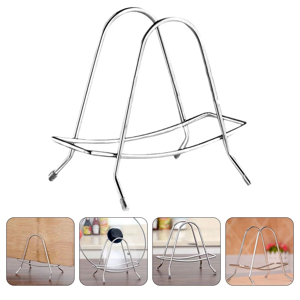 

Alipis 4Pcs Stainless Steel Cutting Board Holder Kitchen Organizer Rack for Chopping Boards and Pot Lids Storage Stand