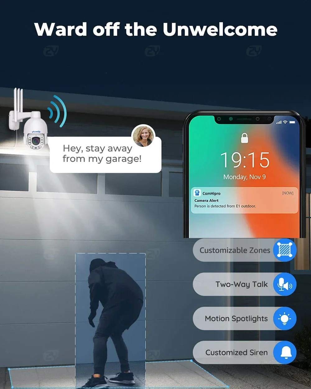 5MP 4G Sim Card Wifi IP PTZ Camera Outdoor 5X Zoom Auto Tracking Color Night Vision Wireless Speed Dome CCTV Surveillance Camera