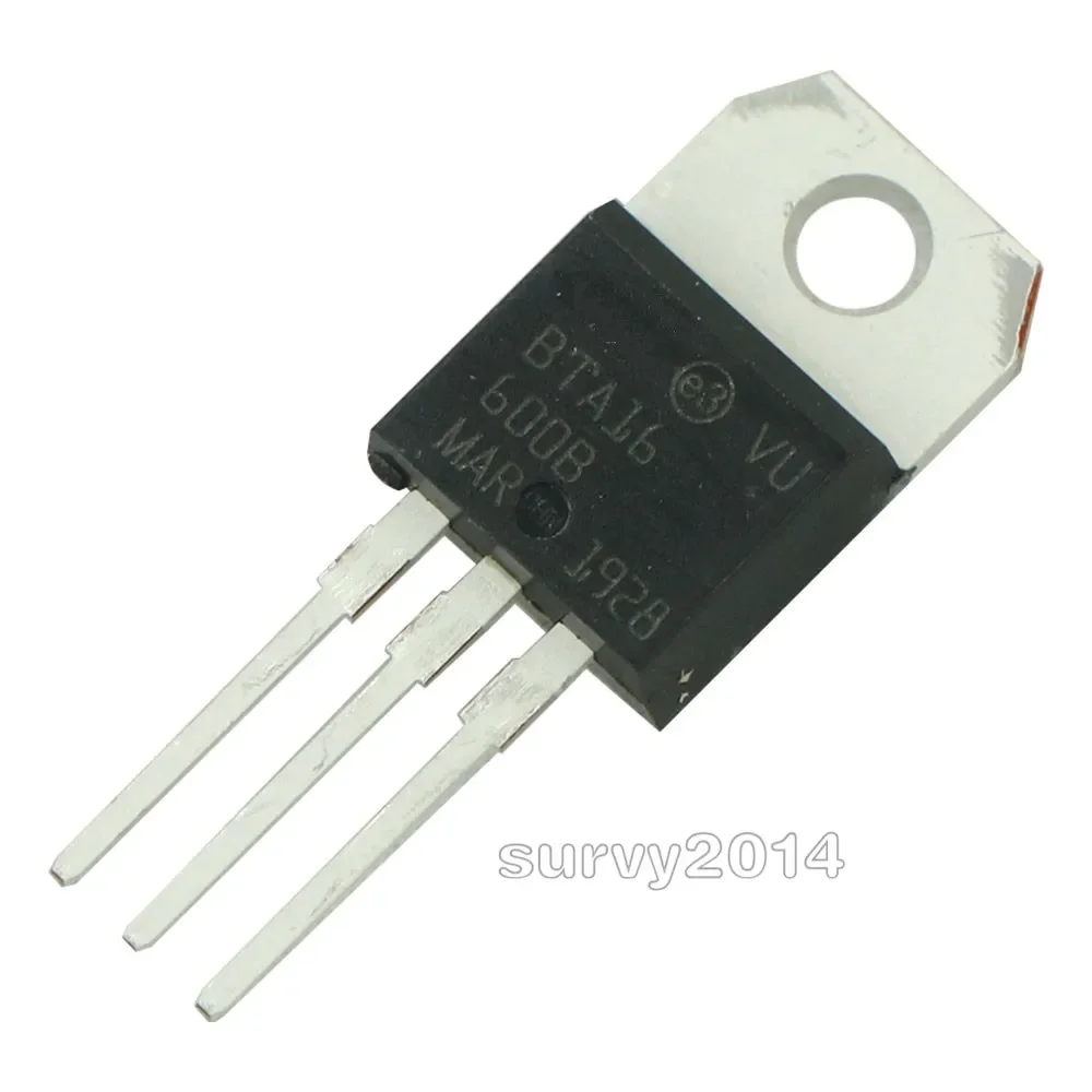 5PCS NEW  BTA16-600B TO-220 BTA16-600 TO220 16-600B BTA16 600V 16A TRIACS For Arduino Board