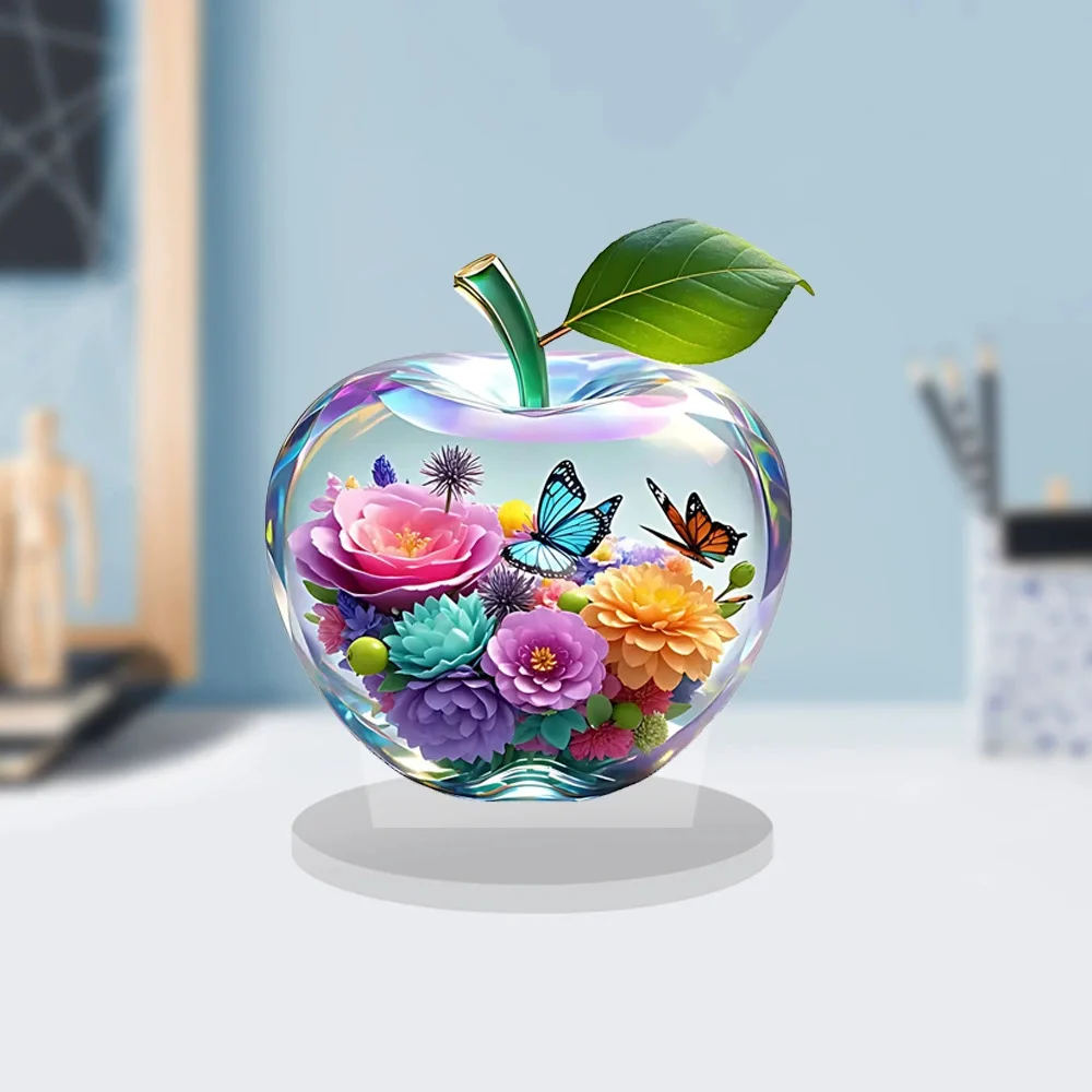 Crystal Apple Figurine Decor 5