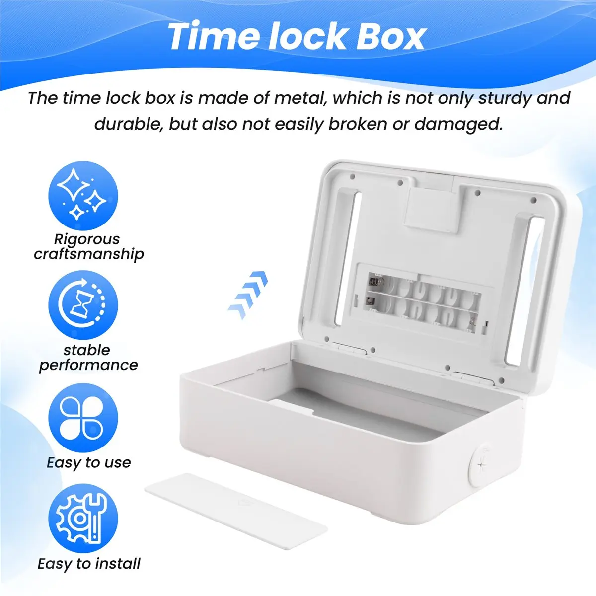 【a58z】cassetta-di-sicurezza-in-metallo-con-timer-cassetta-di-sicurezza-con-blocco-per-bambini-e-display-a-led-armadietto-con-timer-a-controllo-automatico-per-telefoni-snack-alcolici