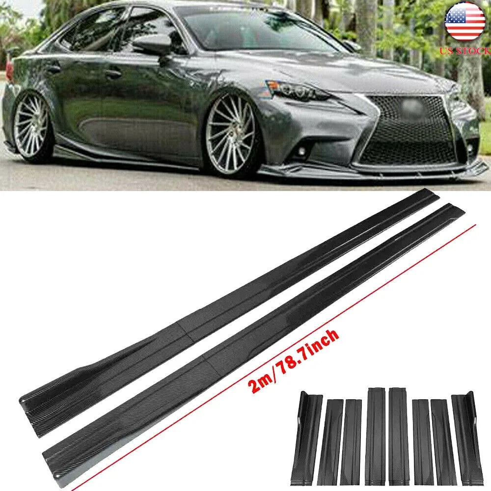 

78.7" Carbon Fiber Side Skirts Splitter Lip For Lexus IS250 IS350 ES300 ES350 AL United States