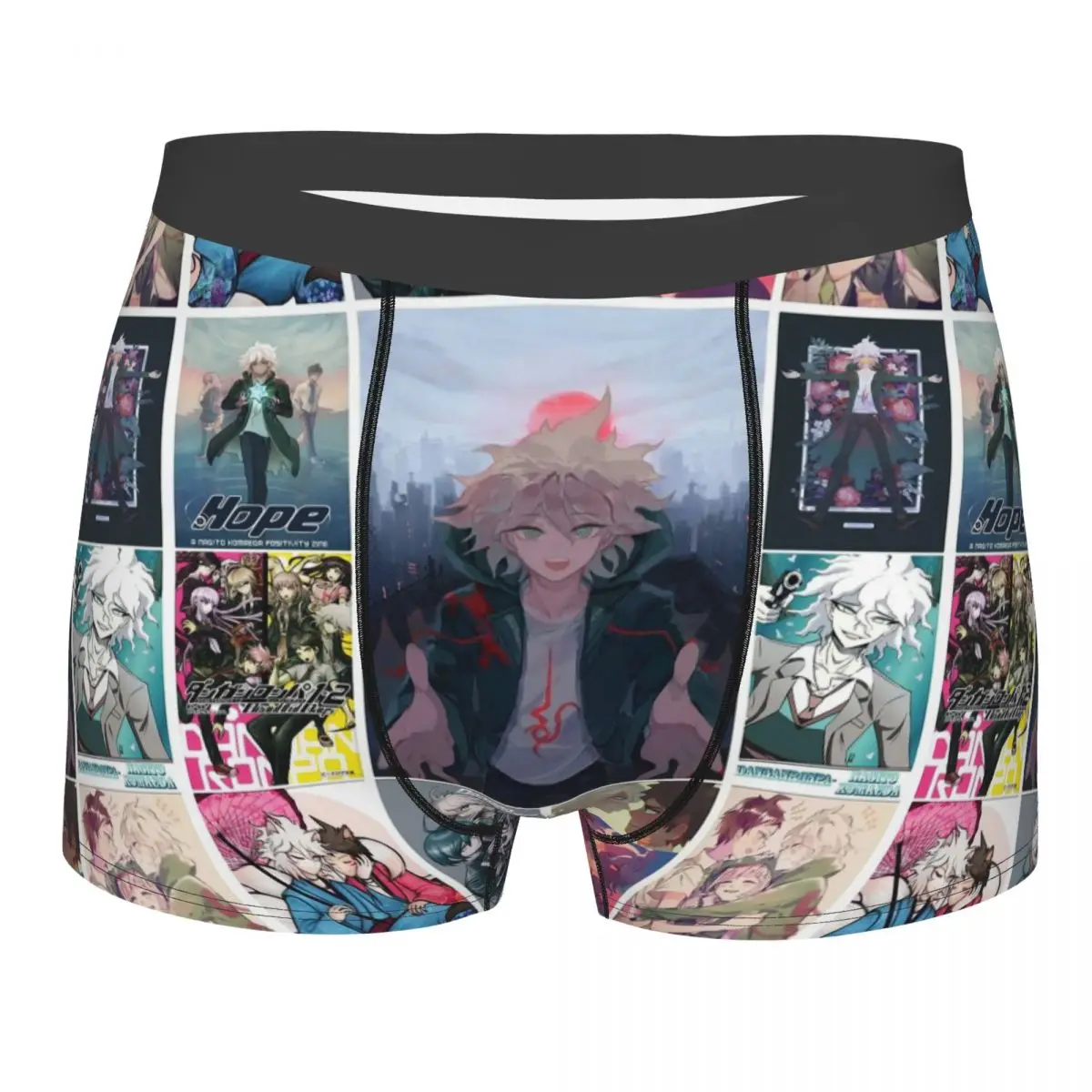 Nagito Komaeda Voice Hope Retro Danganronpa Makoto Game Men's Boxer Briefs, special Highly Breathable Underwear Gift Idea