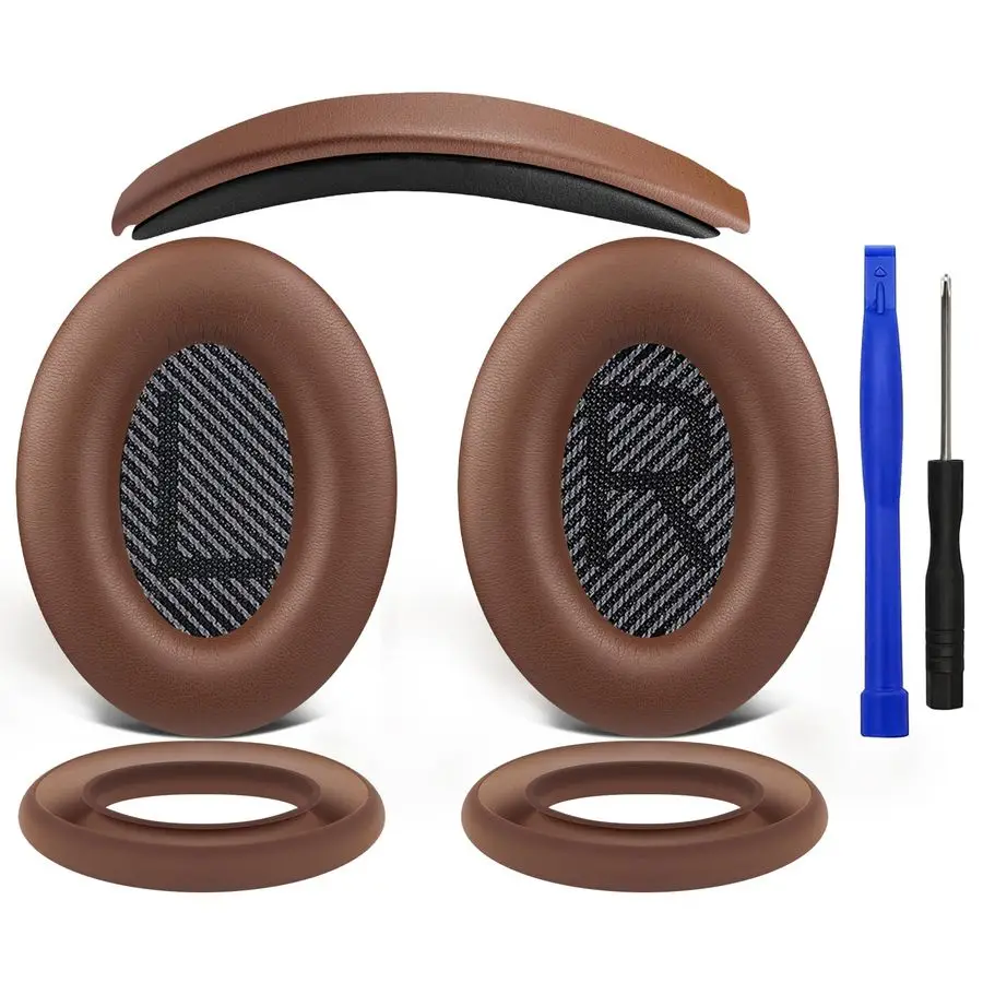 Replacement Kit for Bose QuietComfort QC35 QC35 ii OverEar Headphones, Ear Pads Cushions Headband Silicone Earpads Cover Protect