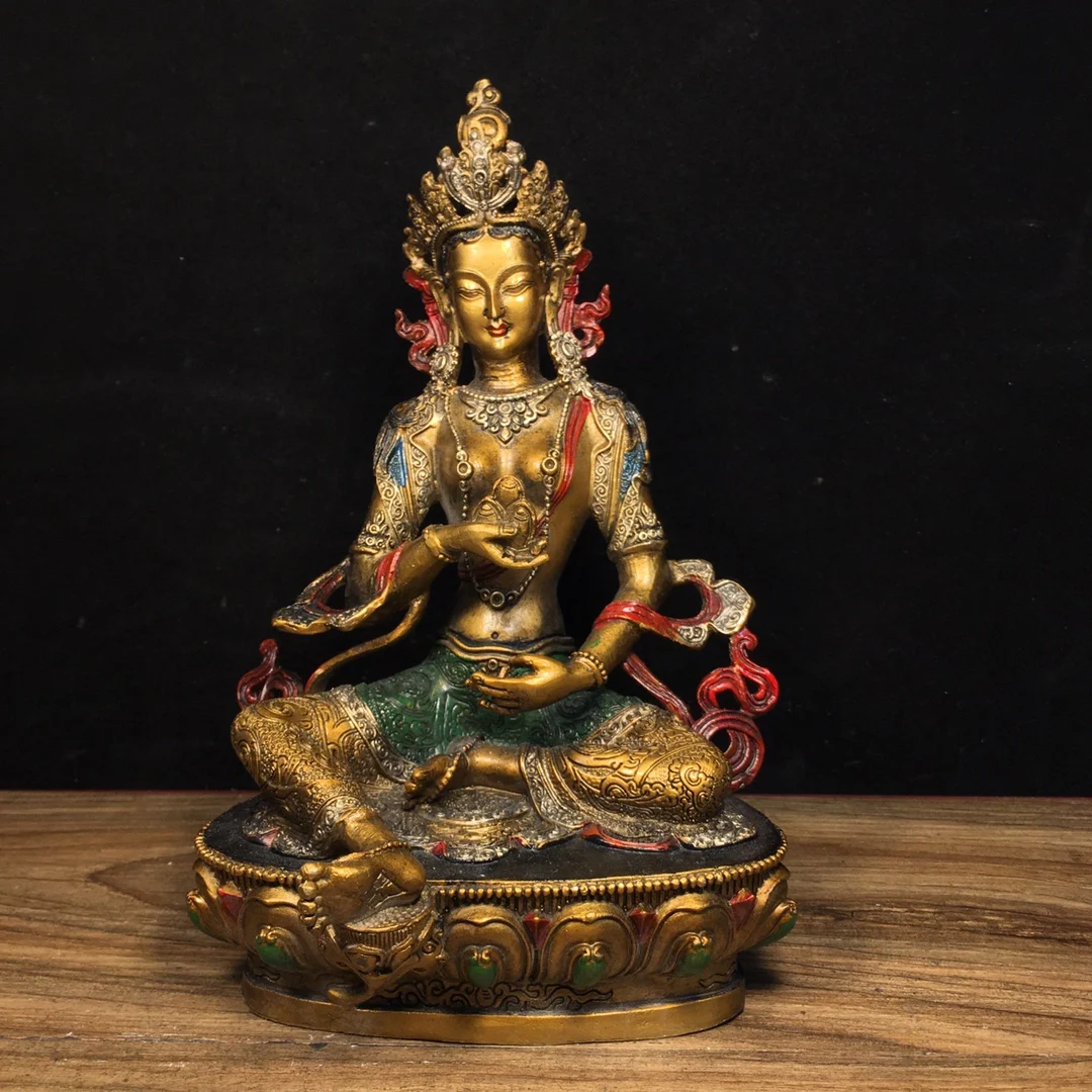 

Home Crafts Worth Collecting Pure Copper Painted Buddha Statue Ornaments Sculptures With Beautiful Shapes