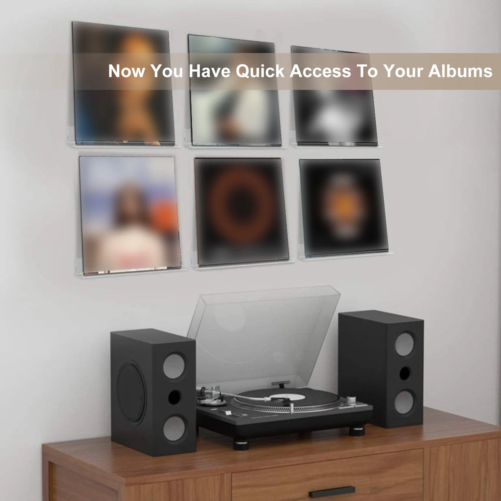 BUONO supporto per registrazioni da parete, confezione da 8 ripiani per dischi in vinile, supporto per album in acrilico, visualizzazione dell'ascolto/libro quotidiano del tuo LP