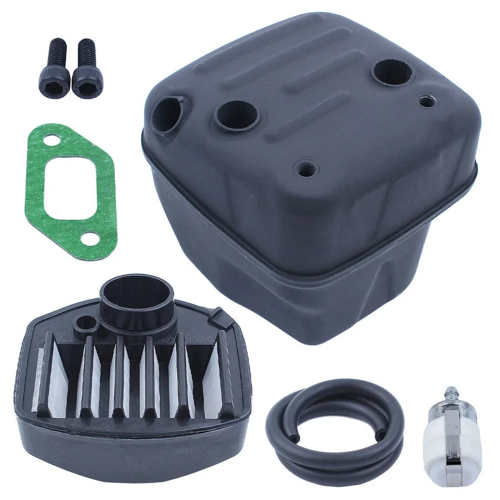 Replacement Exhaust Muffler and Filter Kit for 357XP 359 355 357 Chainsaw with Gasket Bolts Fuel Line and Air Filter