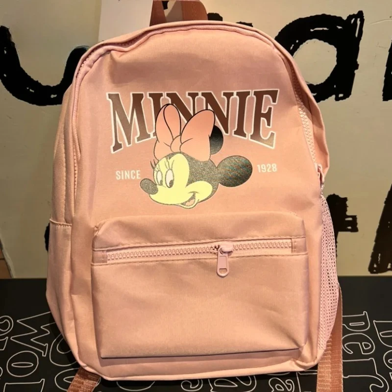 

Новинка 2026 года: Детский рюкзак с милым мультяшным принтом Минни, легкий школьный ранец для девочек, дорожная сумка с карманом на молнии