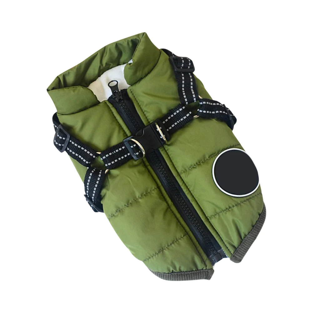 

Pet Winter Cotton Vest Dog for Cold Weather Coat Gear Dogs Warm Clothing Jeans Jacket