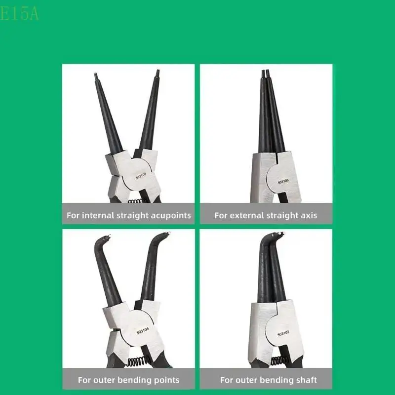 

E15A 4pcs промышленного сорта Circlip Pliers Carden Steel Стальная пружина Set Setiers