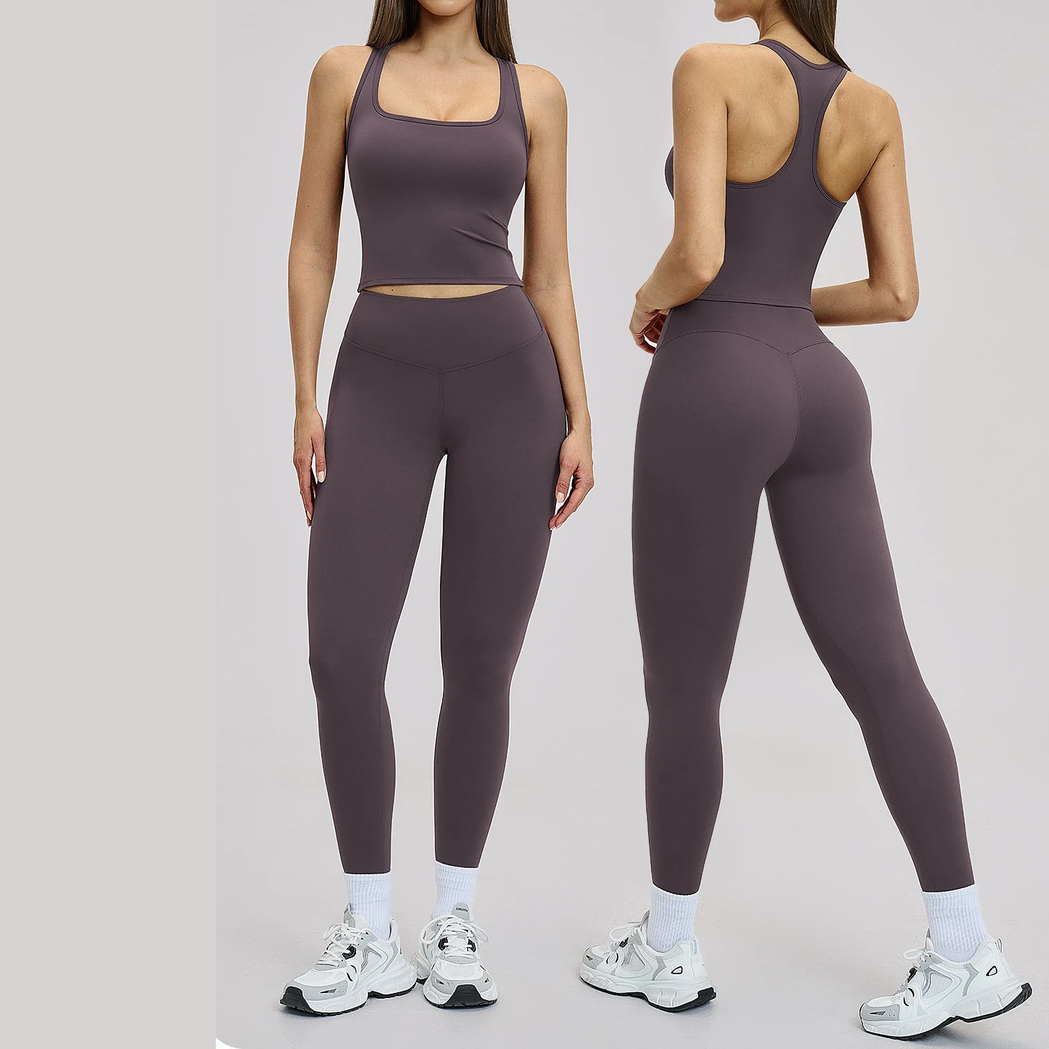 

Ningyu 2 Piece Spring Sports Set Women Tight Fitting Sports Leisure Yoga Set Sexy Women's Outdoor Running Cycling Fitness Set