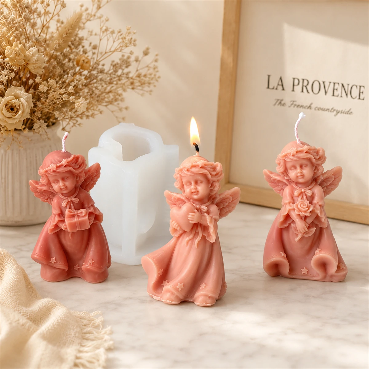 Soap Making Instructions - 3D Angel Girl Candle Silicone Mold
