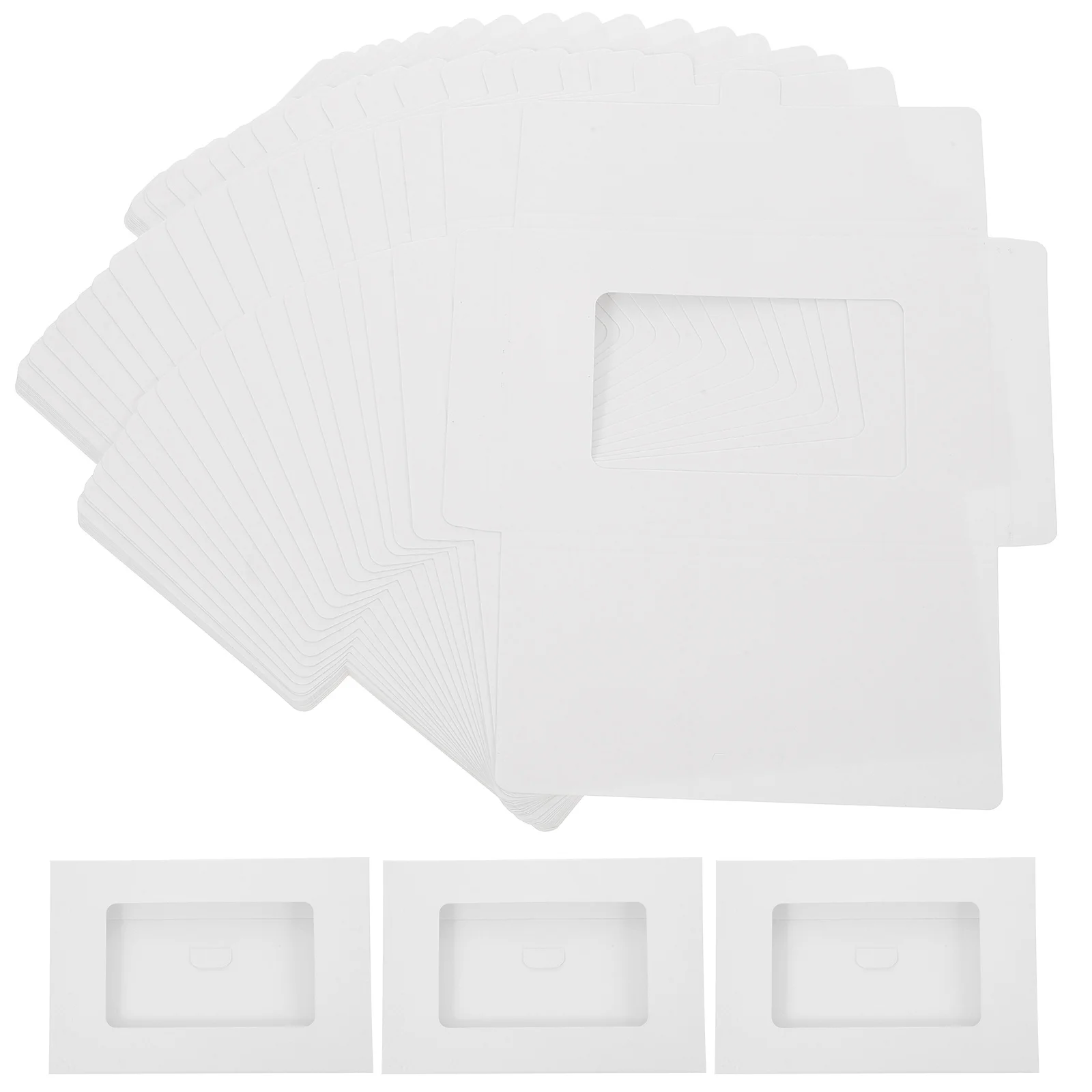 30Pcs Paper Photo Frames Postcard Boxes DIY Full Window Envelopes Craft Picture Frames for Gifting Family Sharing
