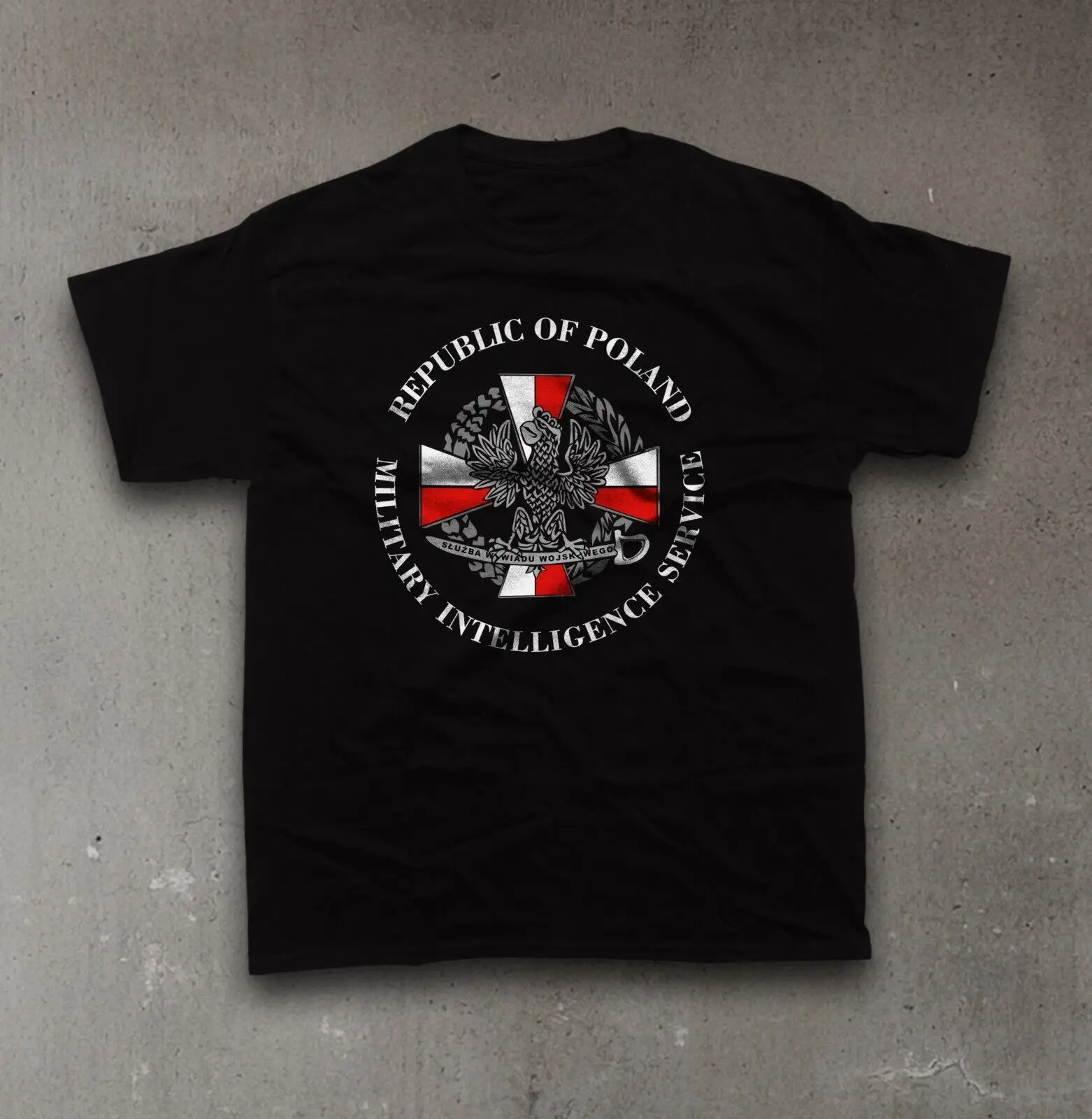 

Poland Military Intelligence Services Polish Eagle Logo T-shirt Short Sleeve Casual 100% Cotton Shirt