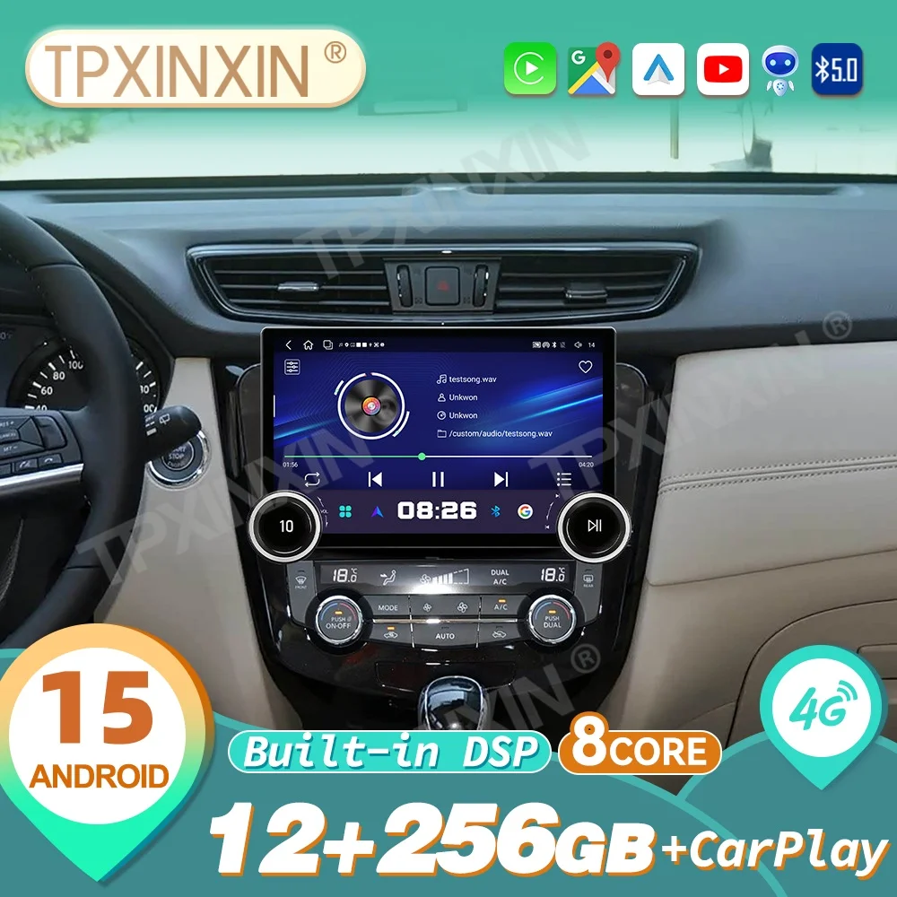 

For Nissan Juke Kicks 2004~2016 Carplay with Android Auto Car Radio Multimedia Stereo Navigation Stereo Head Unit with WiFi