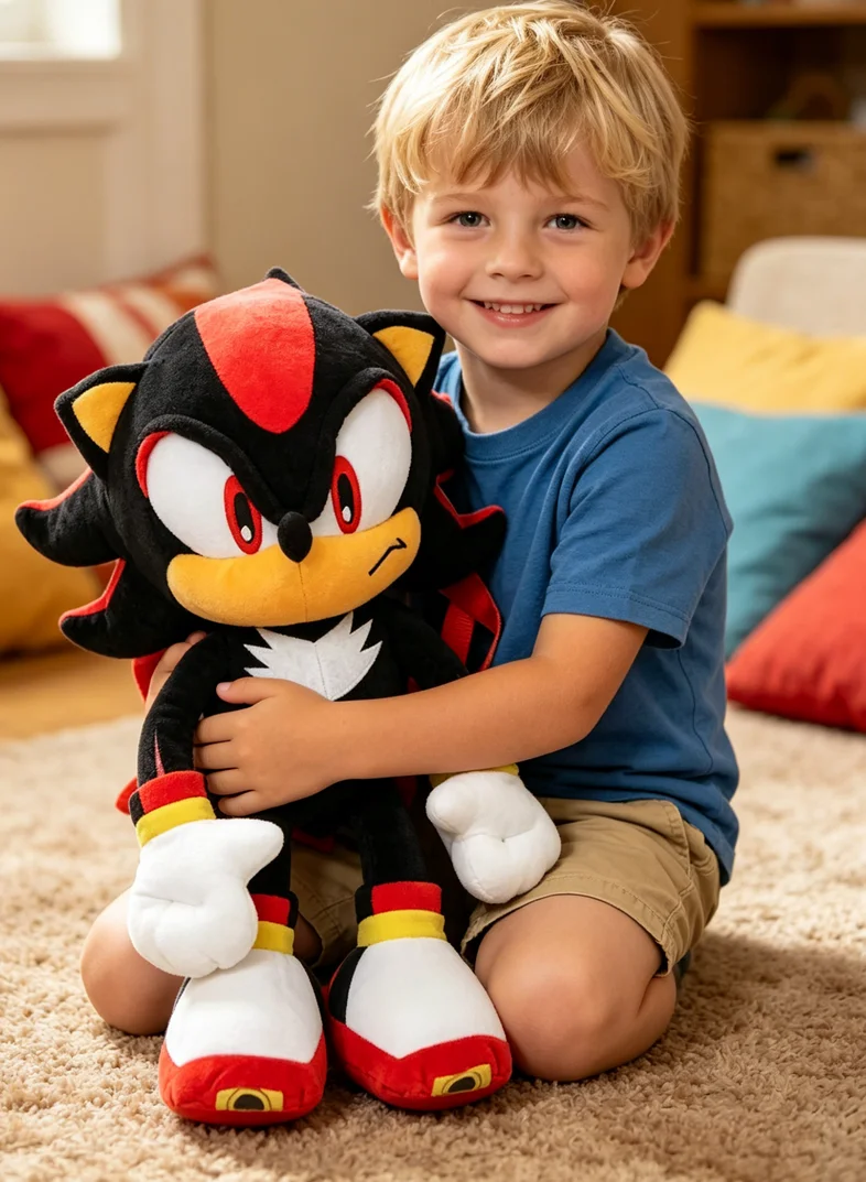 

Classic Game Character Black Shadow 50CM Plush Backpack Anime Silver Doll Children's Comfort Toy Birthday Christmas Gift