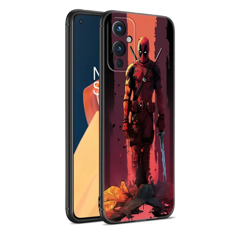 Cool Deadpool Black Silicone Phone Case For OnePlus 9 10 11 12 ACE 2V Pro 9RT 10T 10R Nord CE 2 3 Lite N10 N20 N30 5G