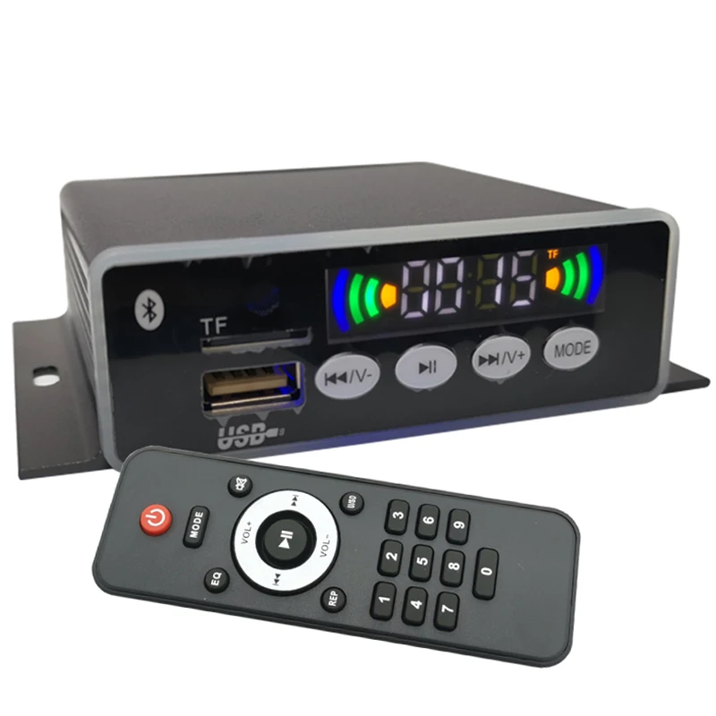 Bluetooth 5.0 Lossless Music Player FLAC,APE,WMA,MP3 Decoder Board  Audio U disk FM MP3 Player With Remote Control DC 12V