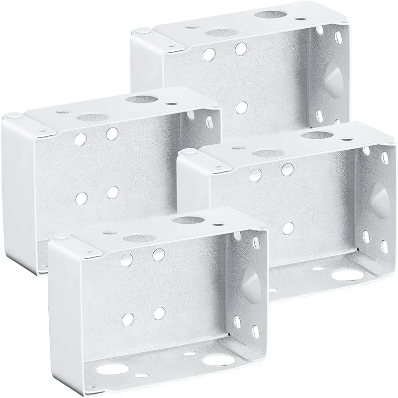 B03C-8 Stück Blindhalterungen 2 Zoll Low Profile Box Montagehalterung für Kopfschiene (weiß)