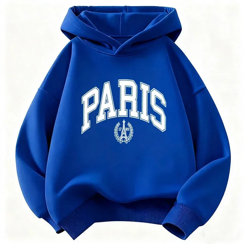Neues Herbst-/Winter-Kapuzensweatshirt für Kinder, Pariser Design, stilvolles Weihnachtsgeschenk, unisex, Herbst-/Winter-Stil. – Detail 3