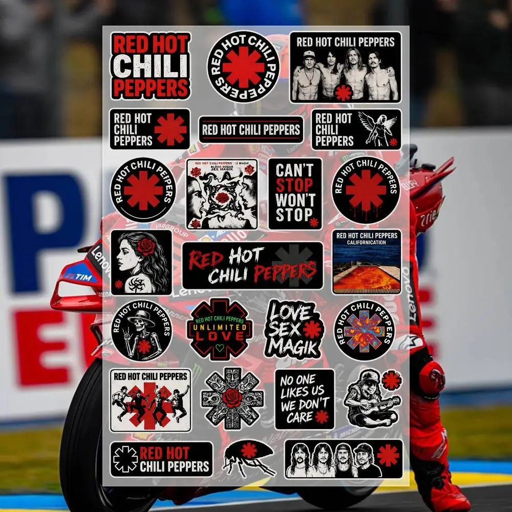 R-Red Hot Chili Peppers Moto Sticker Auto Body Bumper Windows Motorcycle Laptop Walls Vinyl Decal Car Tuning Accessories