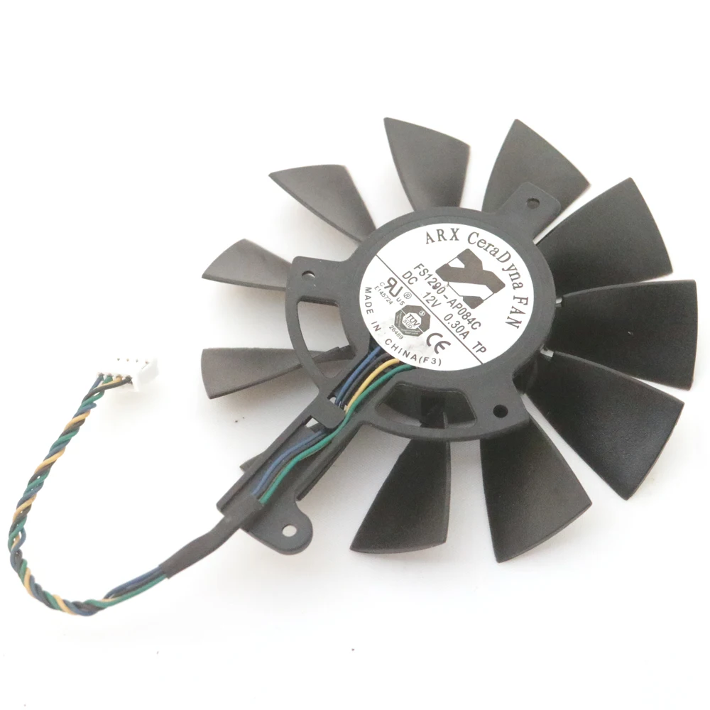 New FS1280-AP184C FS1290-AP084C 12V 0.3A 83mm 40*40*40mm For Sapphire HD7750 HD7770 Graphics / Video Card Cooling Fan 4Wire 4Pin