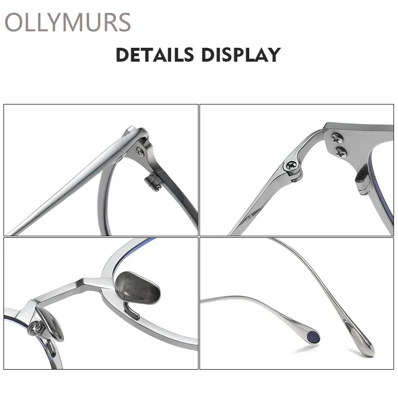 KIZN الرجال خفيفة التيتانيوم النقي قصر النظر مد البصر نظارات النساء الرجعية الضوء الأزرق تصفية القراءة وصفة طبية عيد الميلاد