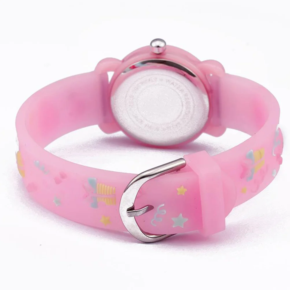1Pcs Watch Waterproof Cartoon 3D Flamingo Pattern Pink Wristwatch Durable for Gift Watch
