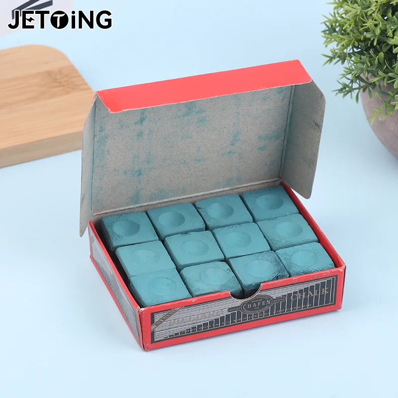 

12 шт. противоскользящего порошка для кия, мел для бильярда, для пула, снукера