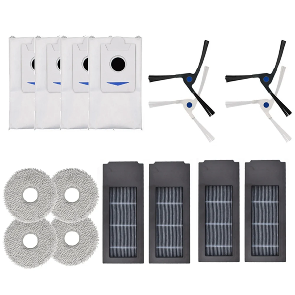 Kit de cepillos laterales de filtros, juego de paños de limpieza para Ecovacs, accesorios para aspiradora DEEBOT X2, X2 Pro, DEX86