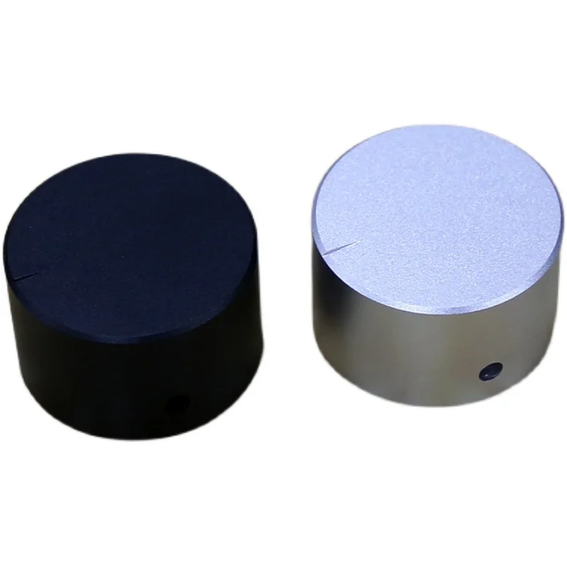 Silver Black Diameter 47mm Height 30mm All aluminum Solid Audio Amplifier Potentiometer Volume Knob