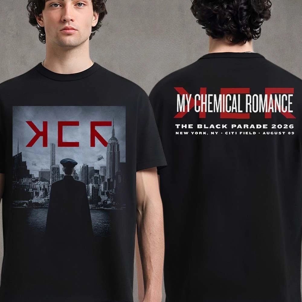 My Chemical Romance The Black Parade 2026 Tour UK Neues Unisex T-Shirt Baumwolle Herren Damen Beliebtes Mode-Fan-Freizeit-T-Shirt – Detail 4