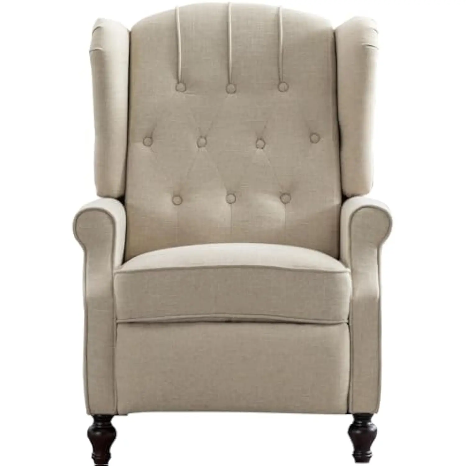 

Wingback Recliner Chair Fabric Push Back Accent Chairs Diamond Tufted Reclining Armchair with Adjustable Backrest or Living Roo