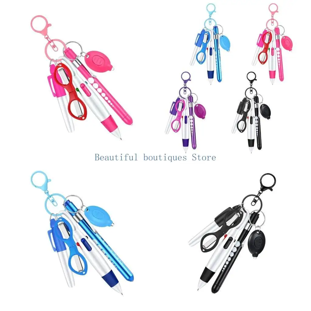 

U4LF Stylish Nurse Pen Keychain Set Designs for Convenience and Style in Hospital Clinic or Classroom Setting Daily Use