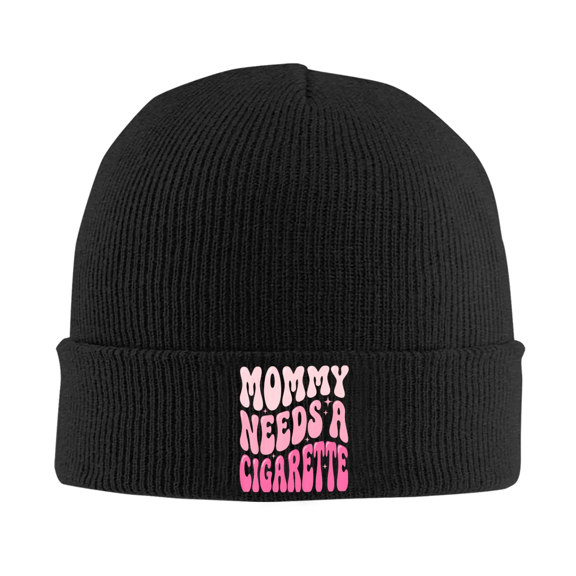 Mommy Needs A Cigarette Beanie Hats  Bonnet Hats Unisex Adult Funny Kpop Knit Hat Spring Custom Elastic Caps